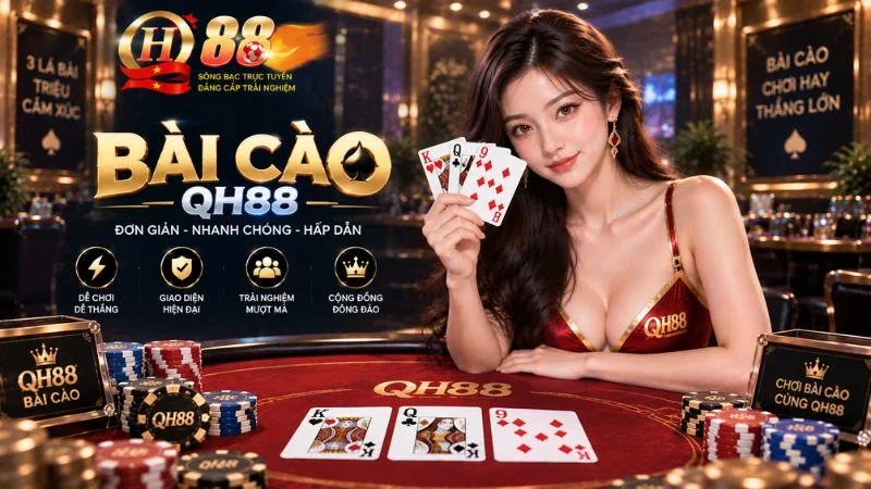 Bài Cào QH88 – Luật Chơi 3 Lá, Cách Tính Điểm & Bàn Cược 3D